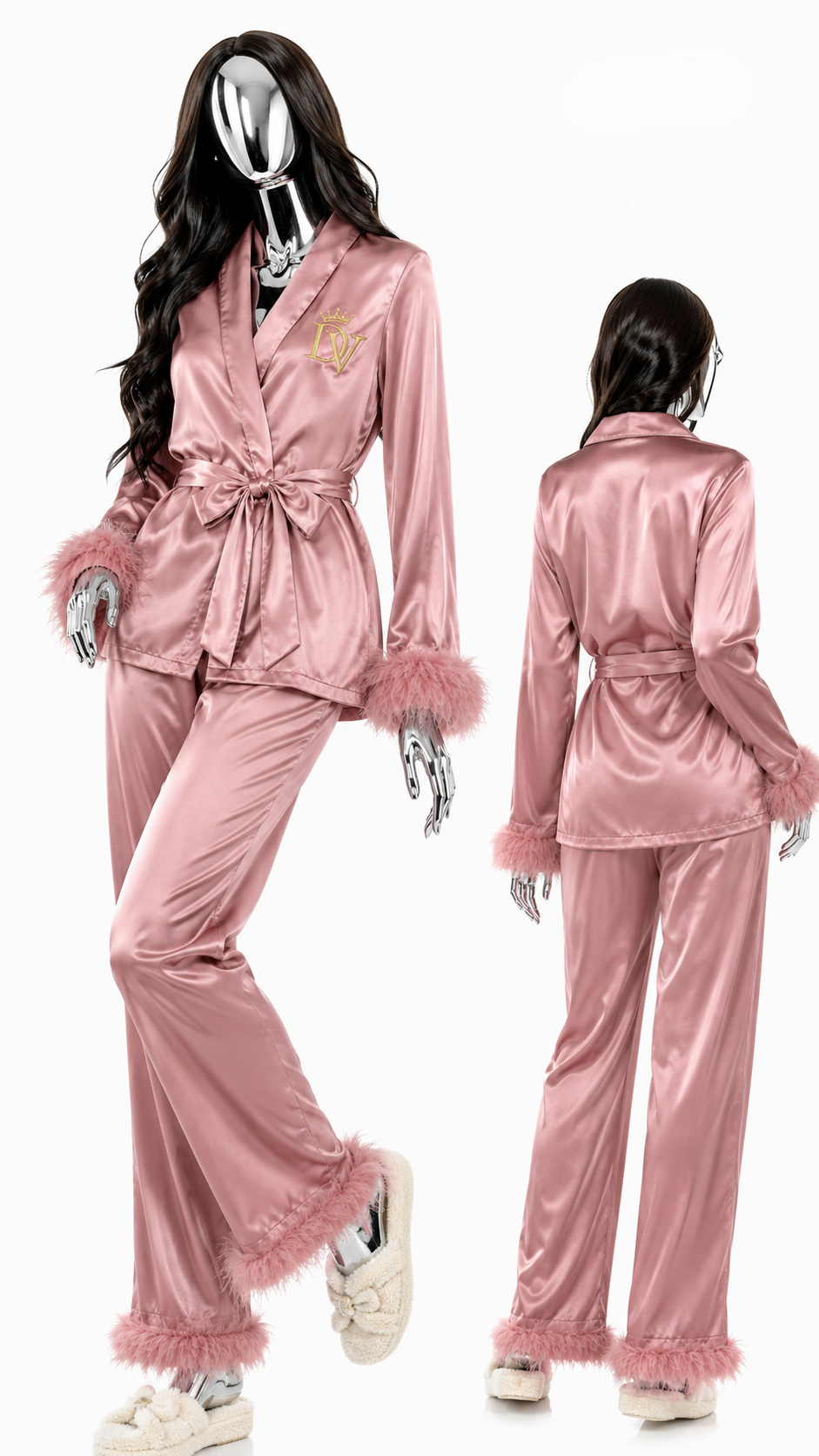 Pyjamas luxe rose bonbon