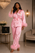 Pyjamas luxe rose bonbon