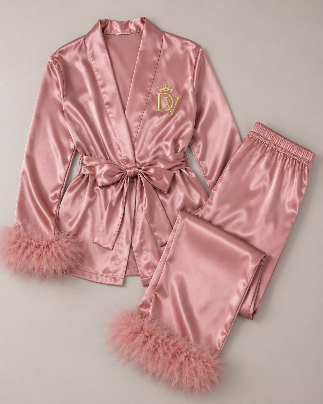 Pyjamas luxe rose bonbon